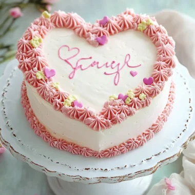 Vintage Heart Cake