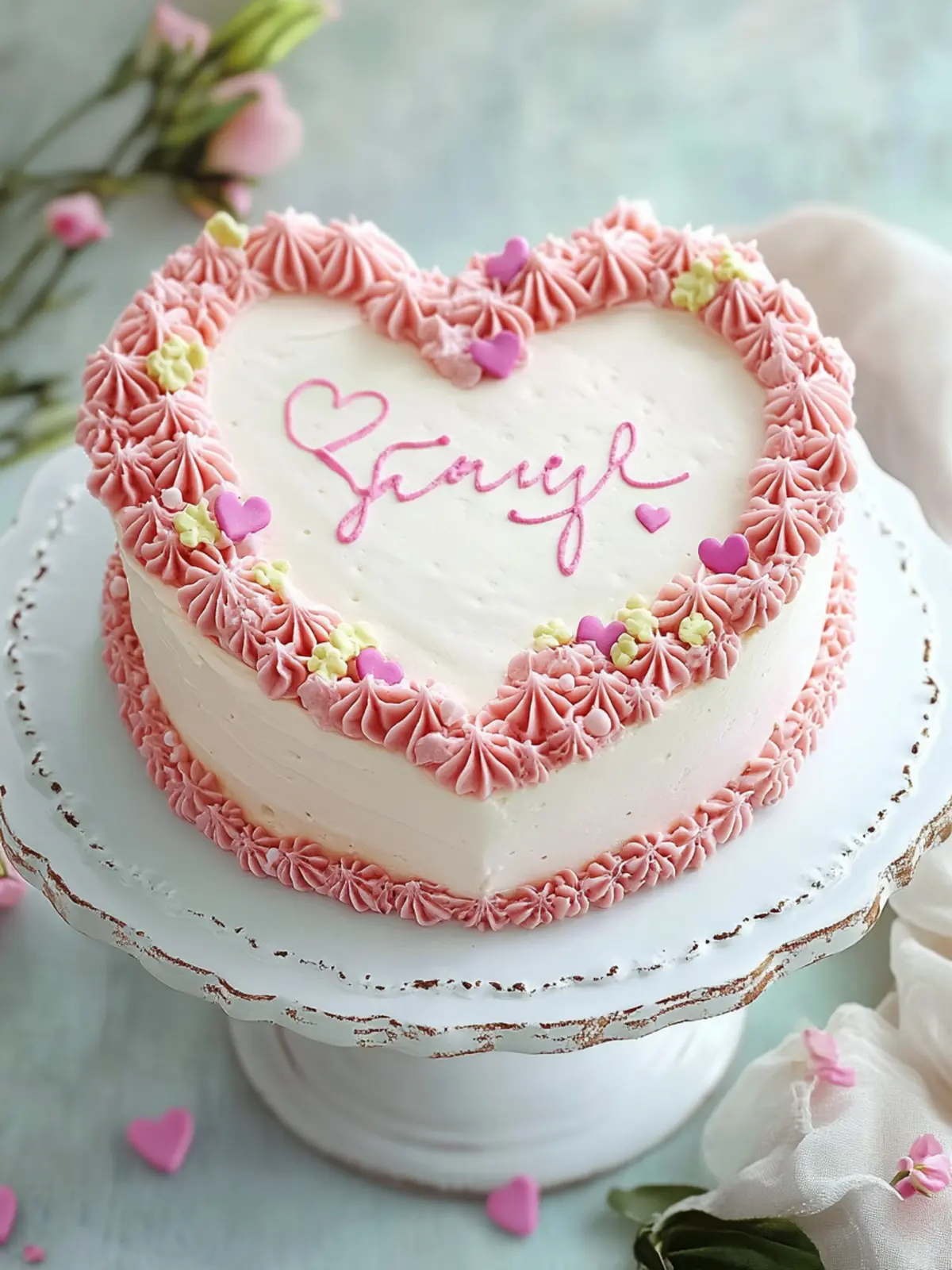 Vintage Heart Cake