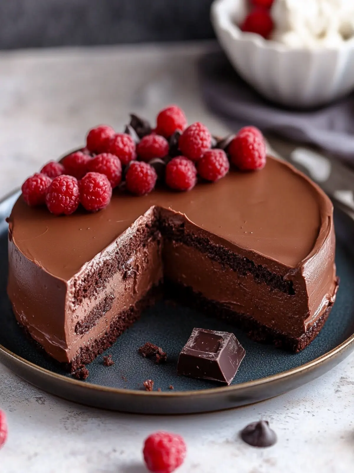 Easy Chocolate Mousse Cake