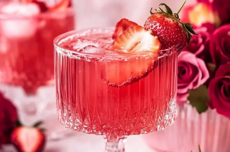 Coming up Roses- Strawberry Rose Cocktail