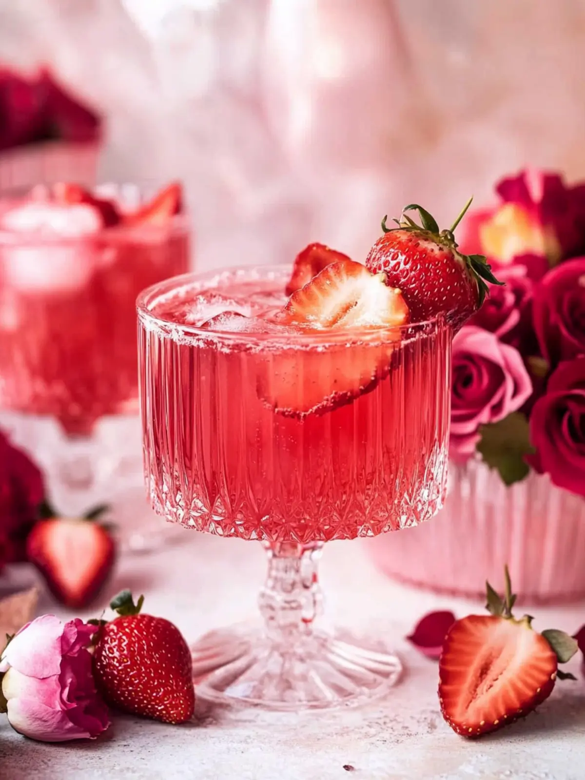 Coming up Roses: Refreshing Strawberry Rose Cocktail Recipe 5 Coming up Roses- Strawberry Rose Cocktail
