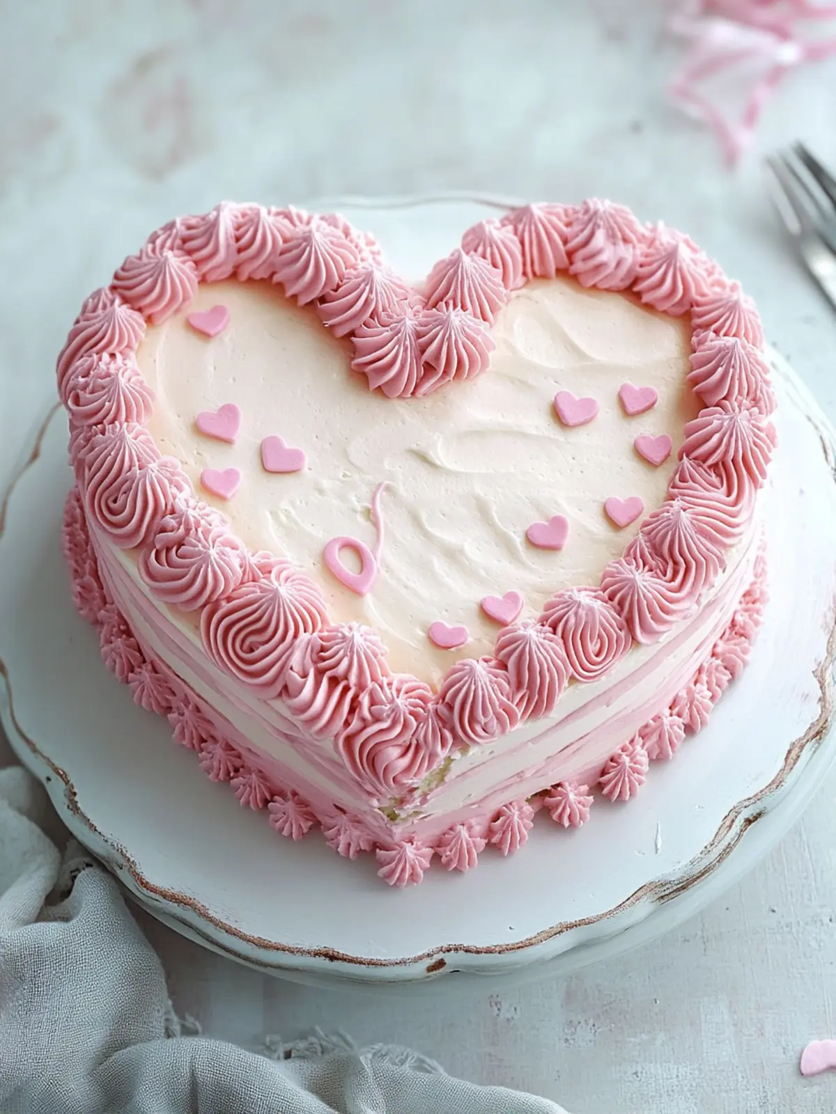 Vintage Heart Cake
