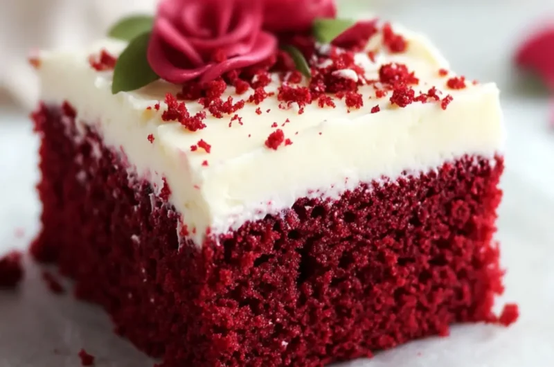Red Velvet Sheet Cake with Cream Cheese Frosting