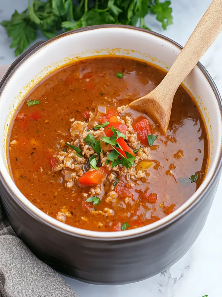 Crockpot Stuffed Pepper Soup: Easy Comfort in Every Bowl 4 Crockpot Stuffed Pepper Soup