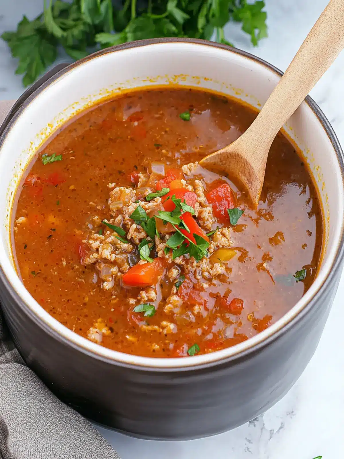 Crockpot Stuffed Pepper Soup: Easy Comfort in Every Bowl 4 Crockpot Stuffed Pepper Soup