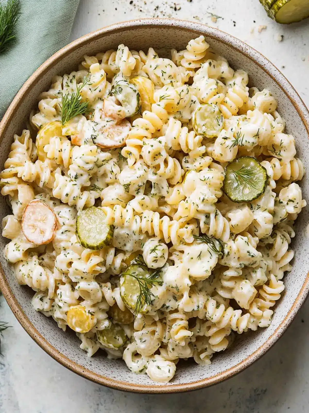 Dill Pickle Pasta Salad