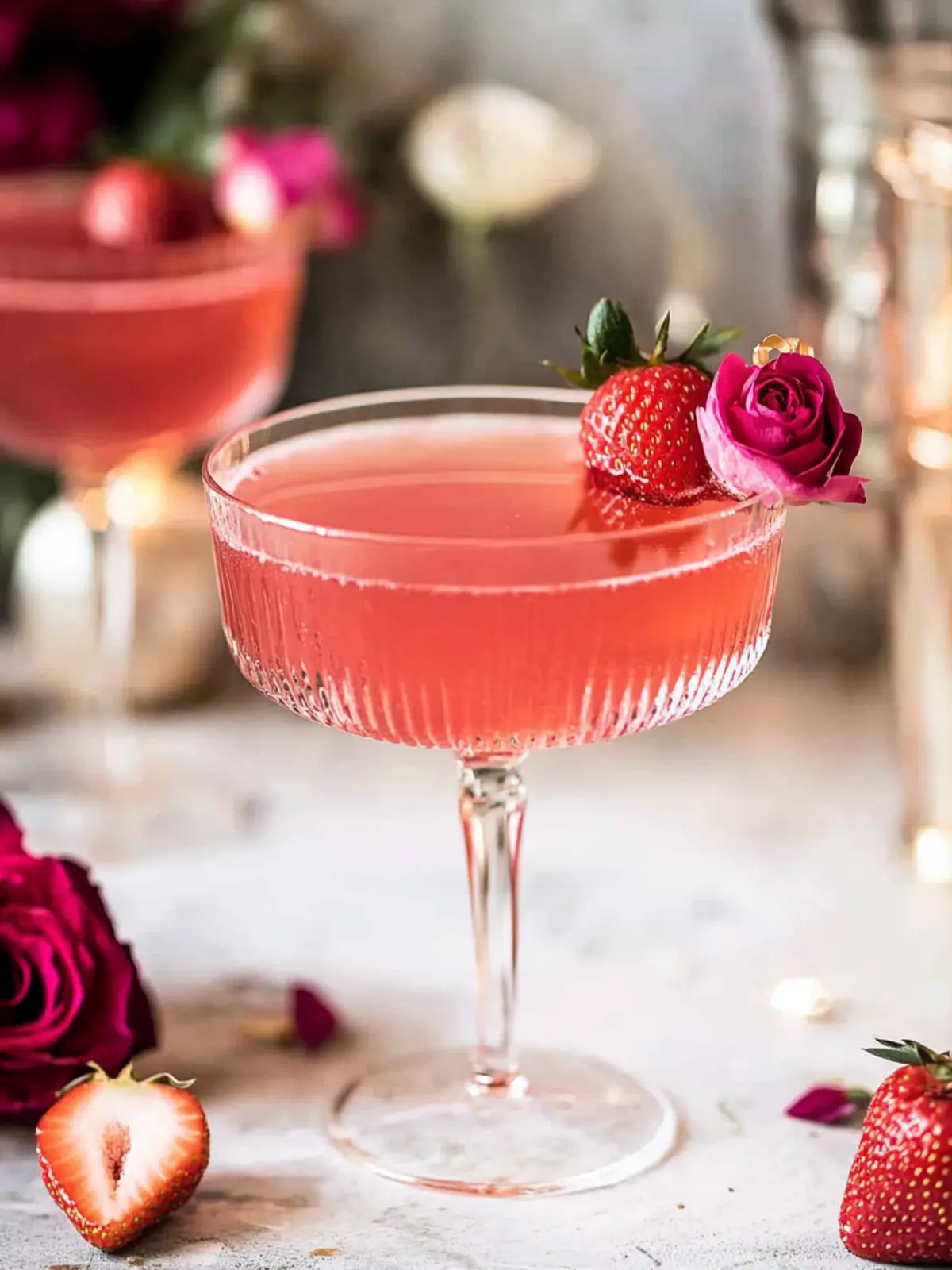 Coming up Roses: Refreshing Strawberry Rose Cocktail Recipe 3 Coming up Roses- Strawberry Rose Cocktail