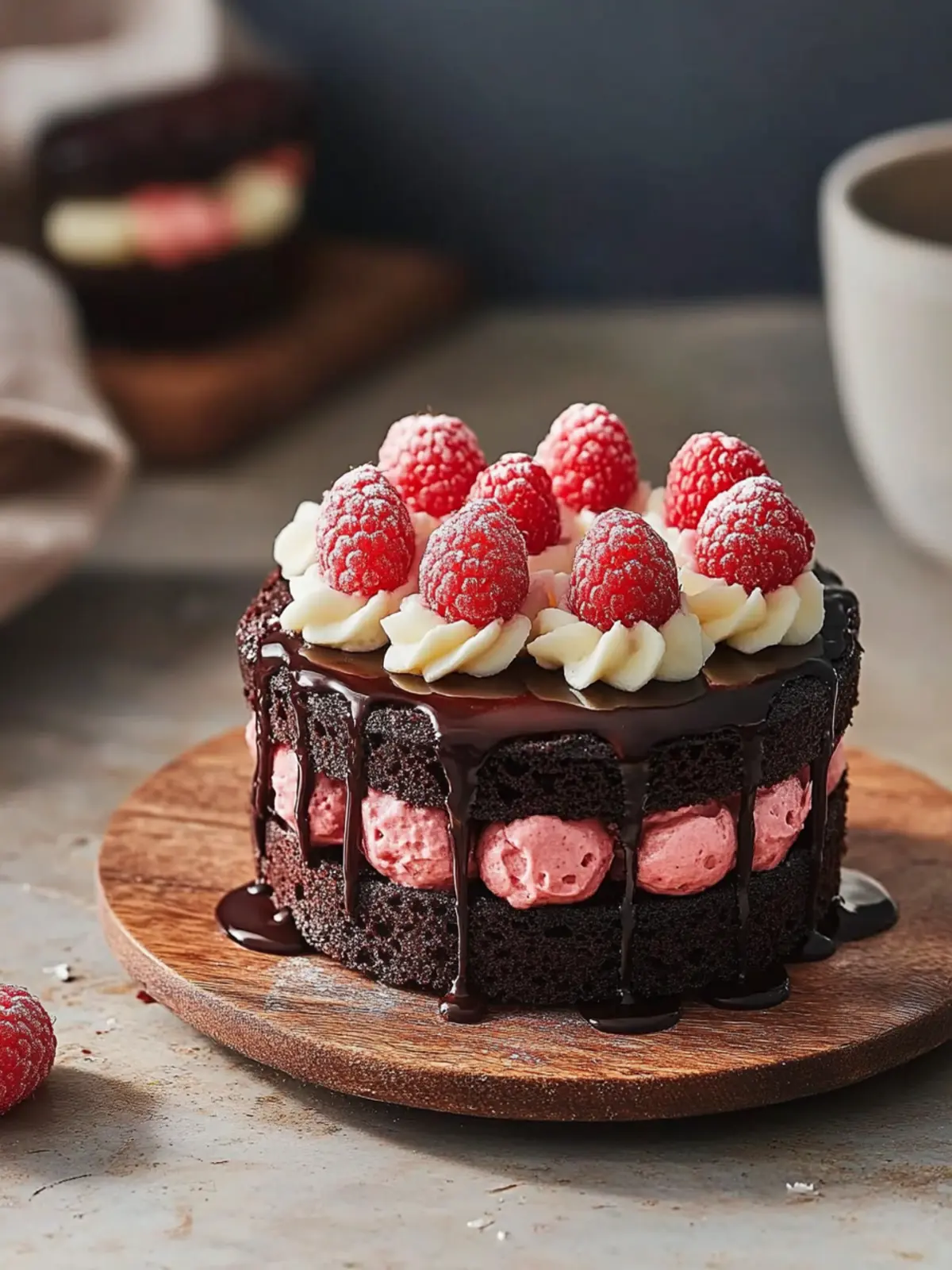 Irresistible Mini Chocolate Raspberry Cake for Sweet Moments 2 Mini Chocolate Raspberry Cake