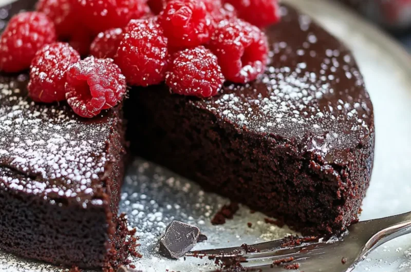 Decadent Rich Fudgy Flourless Chocolate Cake Recipe