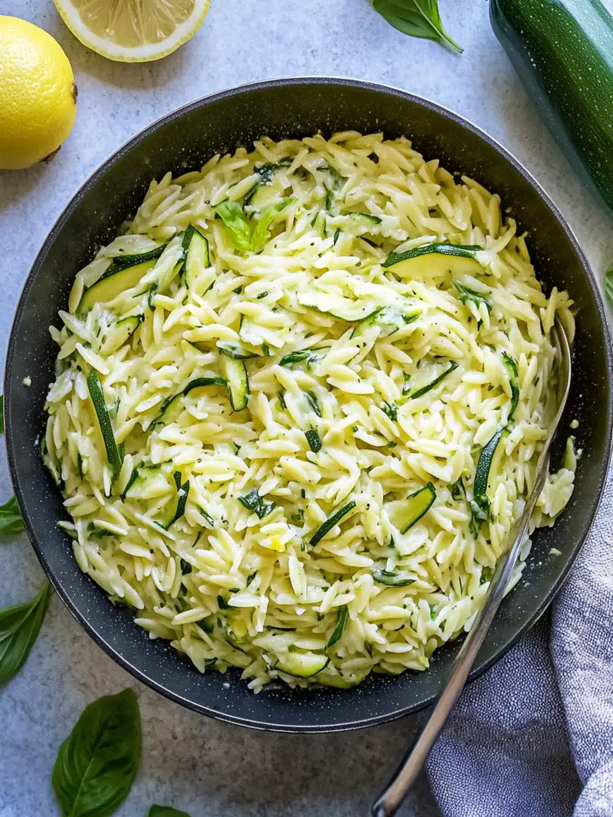 Lemon Orzo With Zucchini - A Quick, Creamy Delight 3 Lemon Orzo With Zucchini