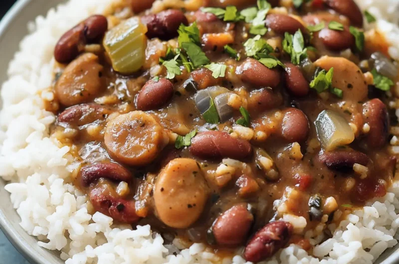 Louisiana Red Beans and Rice (Spiced Beans with Rice)