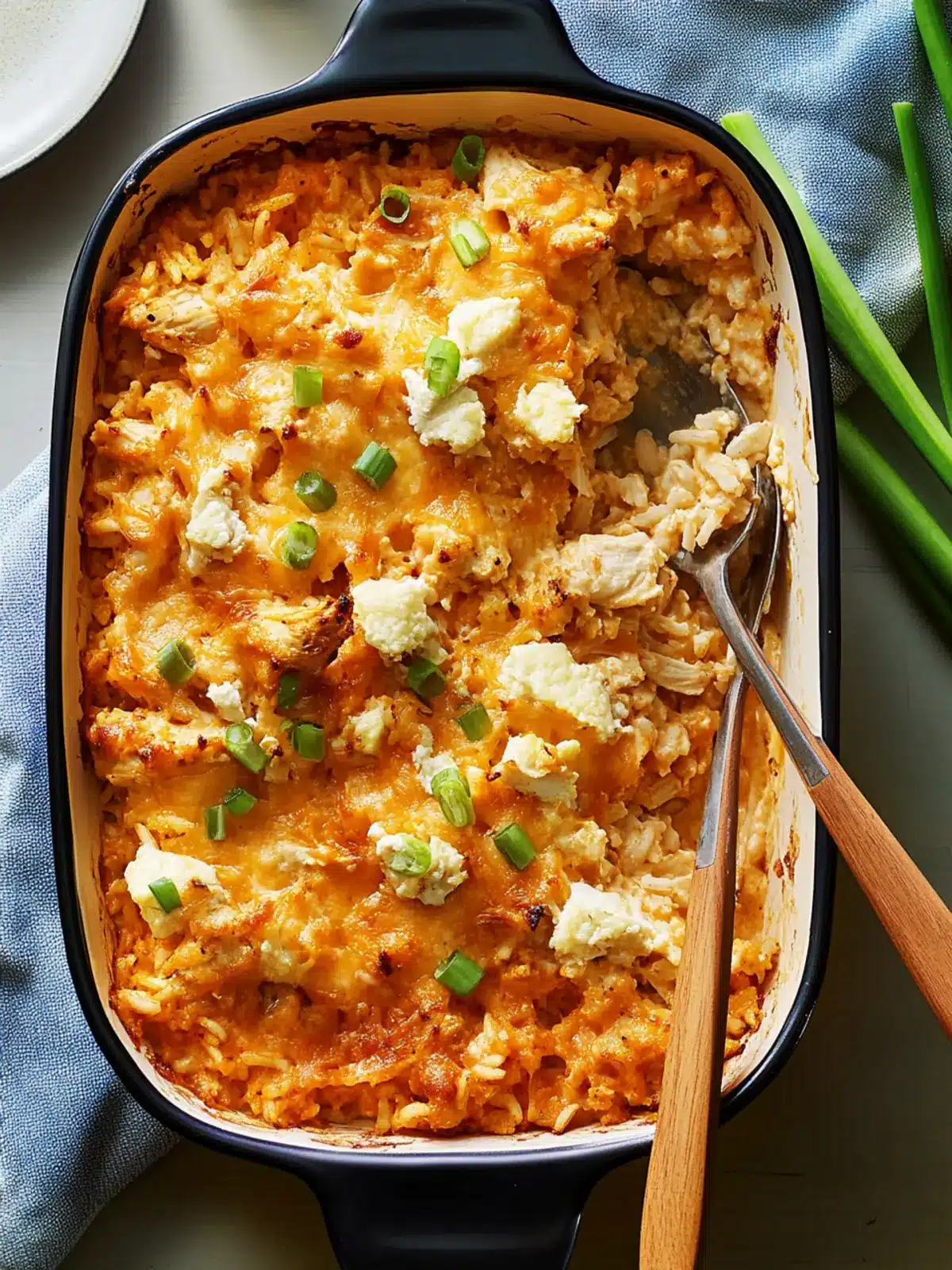 Mouthwatering Buffalo Chicken & Rice Casserole for Dinner Bliss 4 Buffalo Chicken & Rice Casserole