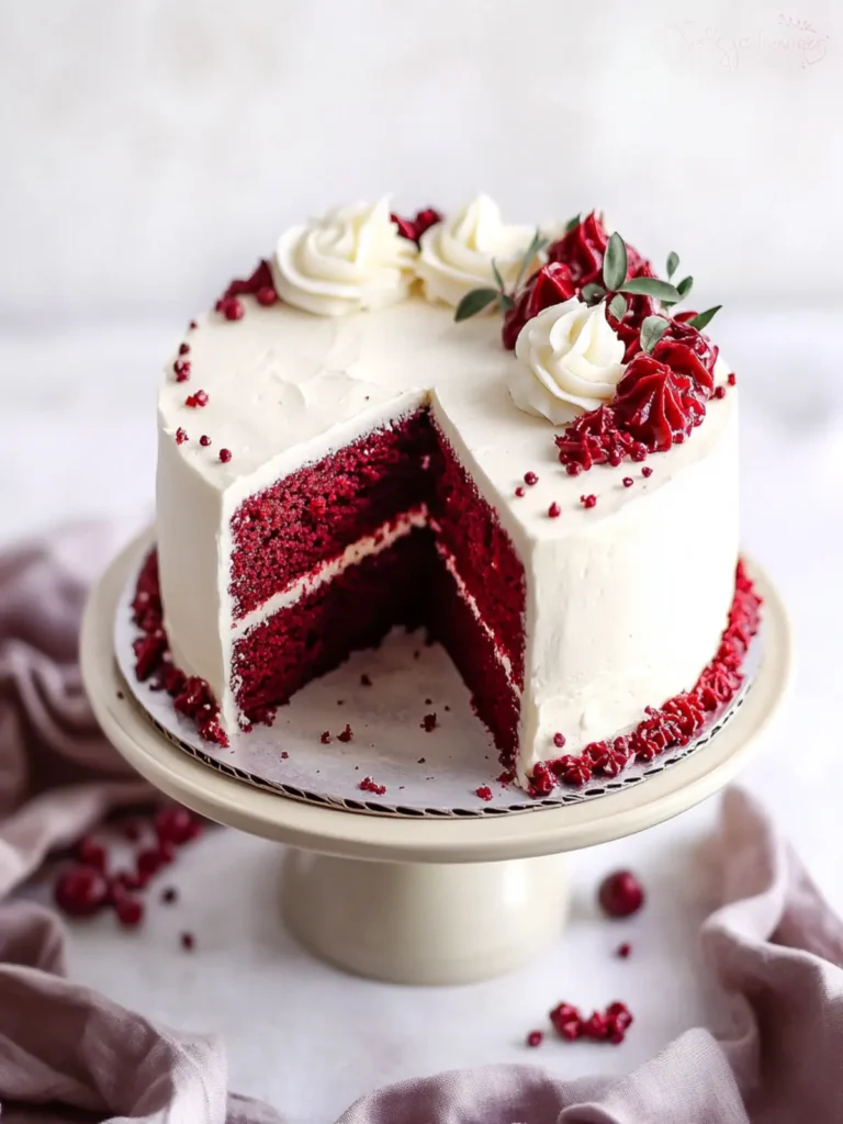 Irresistible Red Velvet Cake with Cream Cheese Frosting Delight 3 Red Velvet Cake with Cream Cheese Frosting
