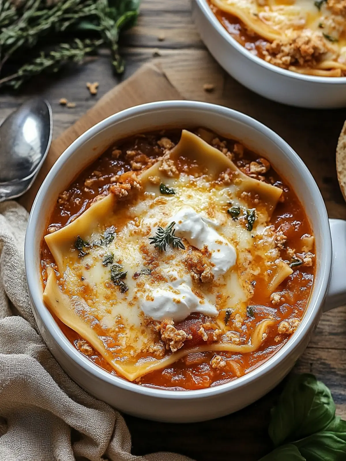 Cozy Up with Comforting Vegetarian Lasagna Soup Tonight