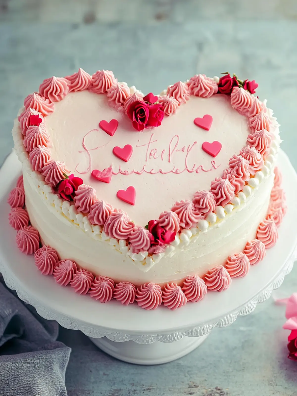 Vintage Heart Cake