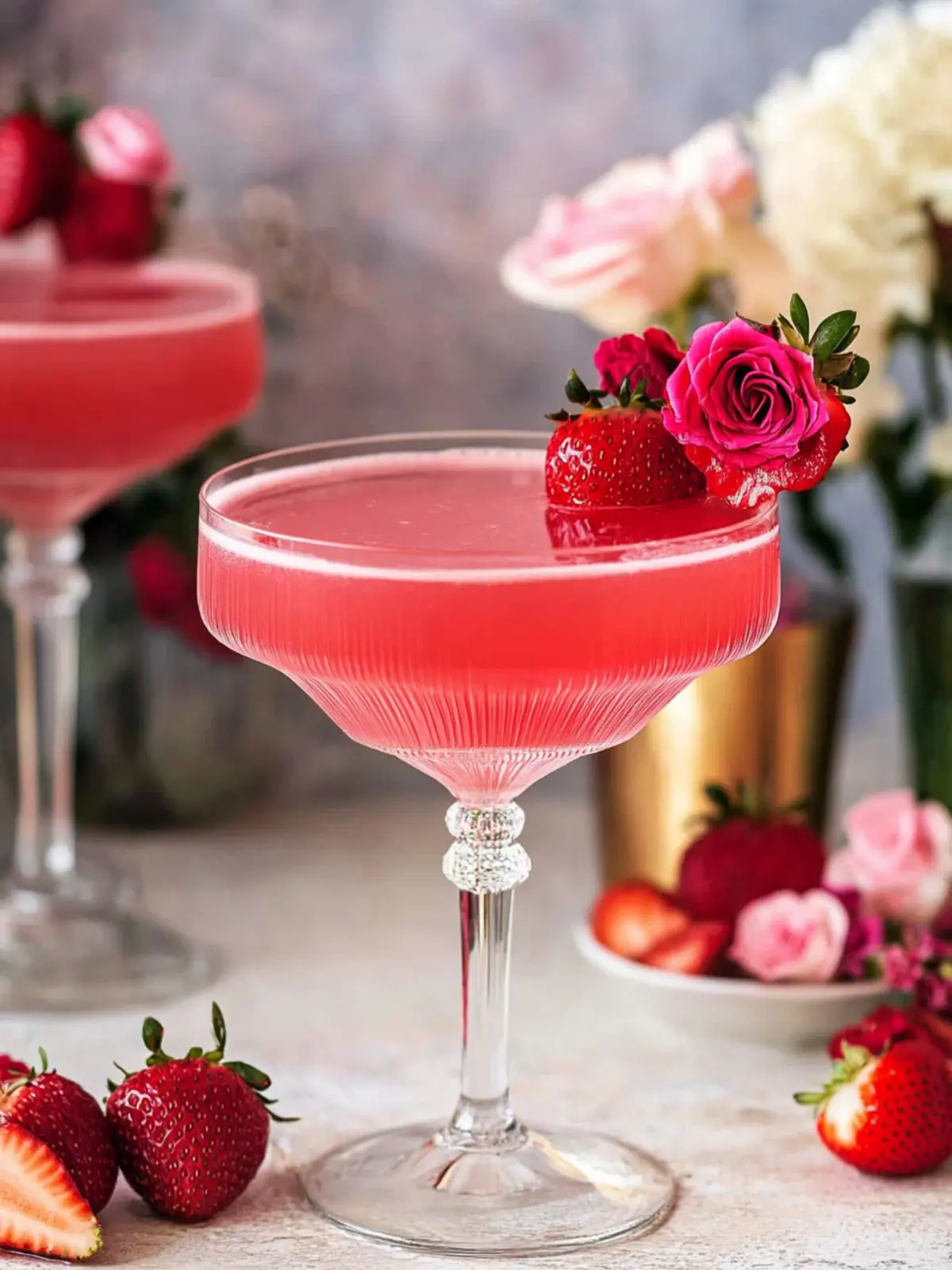 Coming up Roses: Refreshing Strawberry Rose Cocktail Recipe 2 Coming up Roses- Strawberry Rose Cocktail