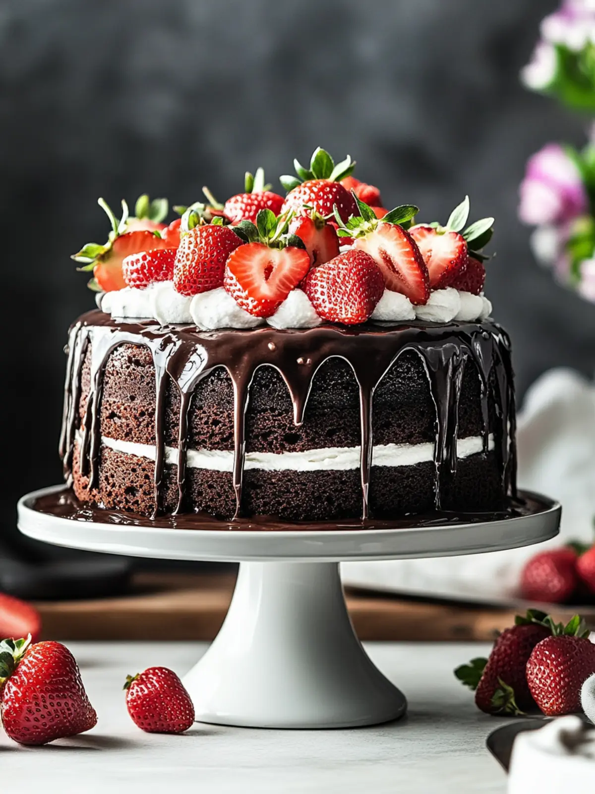 Chocolate Strawberry Cake