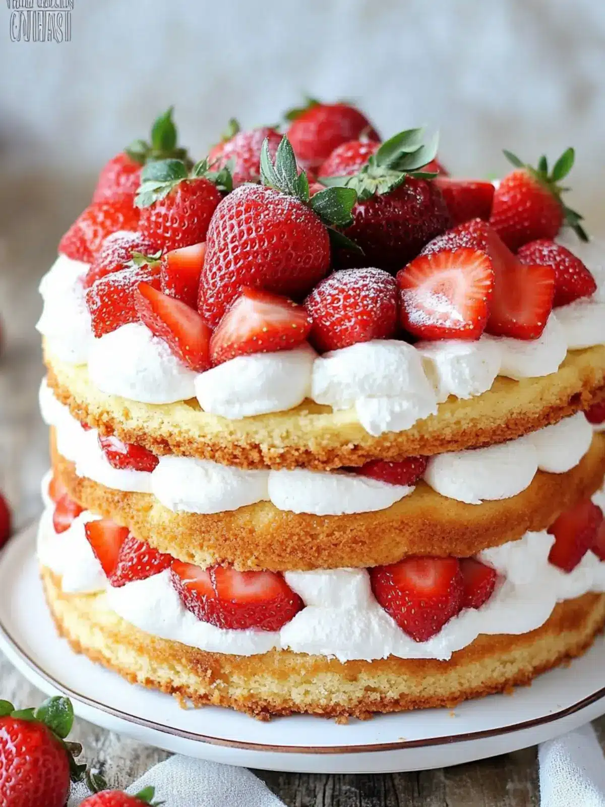 Delightful Strawberry Shortcake Cake for Sweet Celebrations 2 Strawberry Shortcake Cake