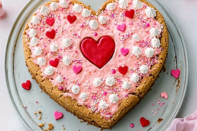 Heart Shaped Cookie Cake