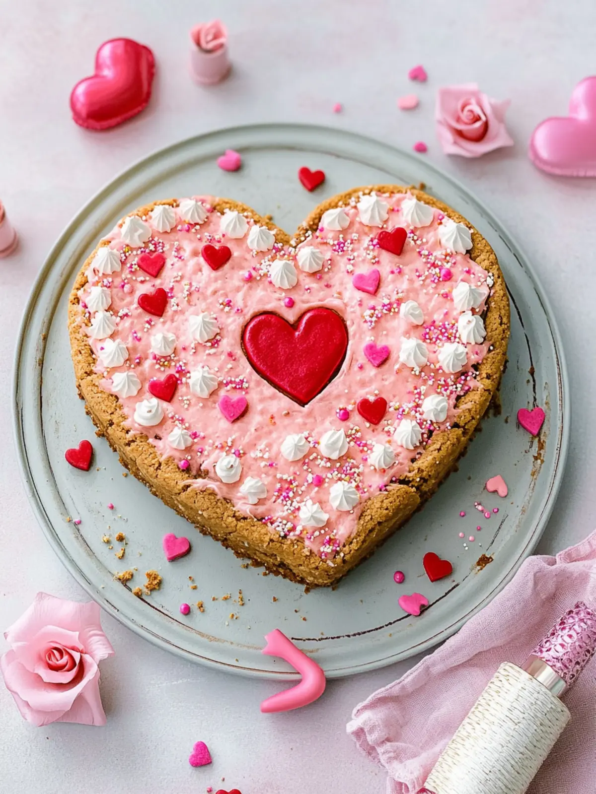 Delicious Heart Shaped Cookie Cake for Unforgettable Moments 5 Heart Shaped Cookie Cake