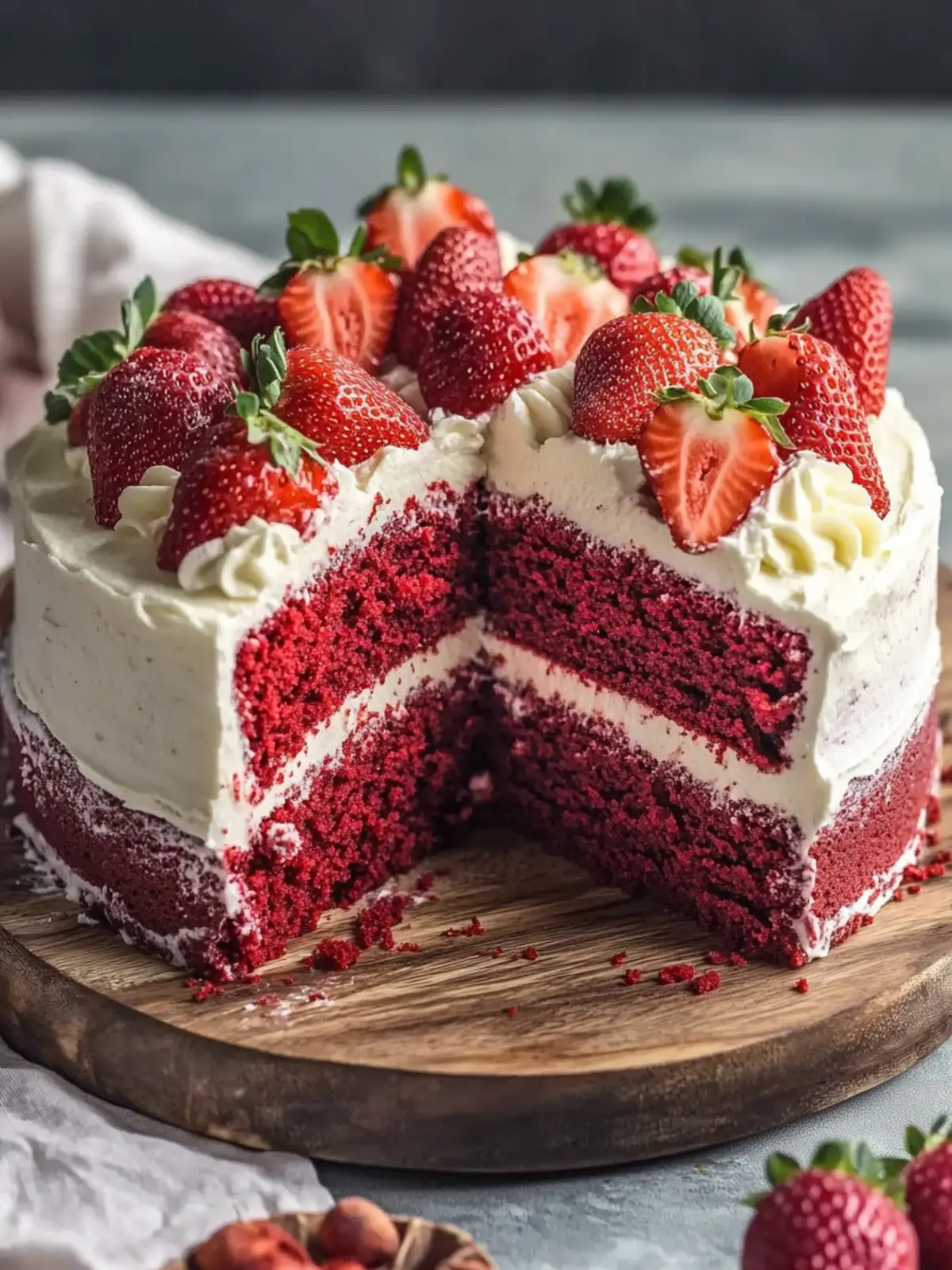 Indulge in Strawberry Red Velvet Cake for a Sweet Celebration 5 Strawberry Red Velvet Cake
