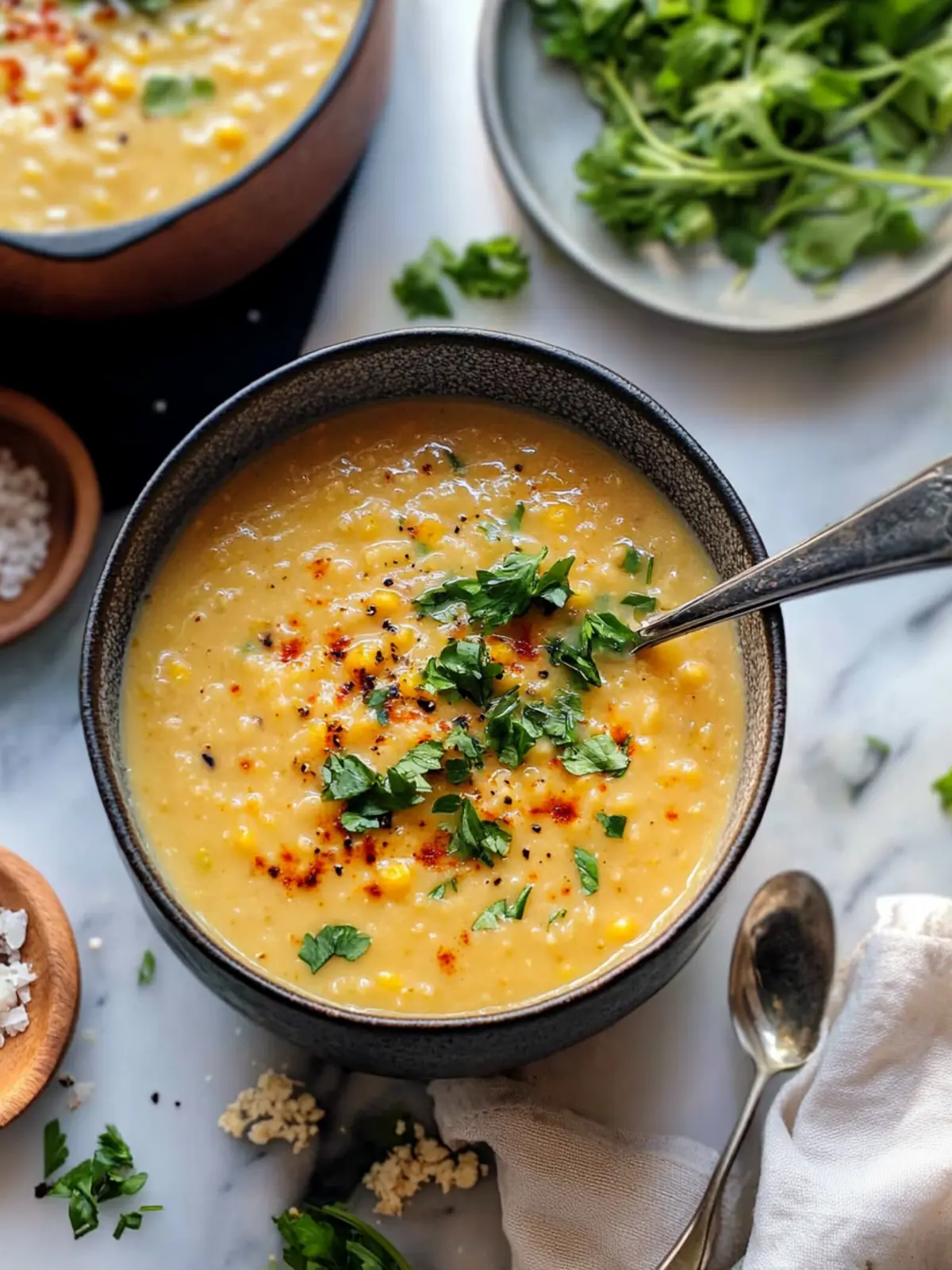 Creamy Yellow Split Pea Soup with Sweet Corn Delight 2 Yellow Split Pea Soup