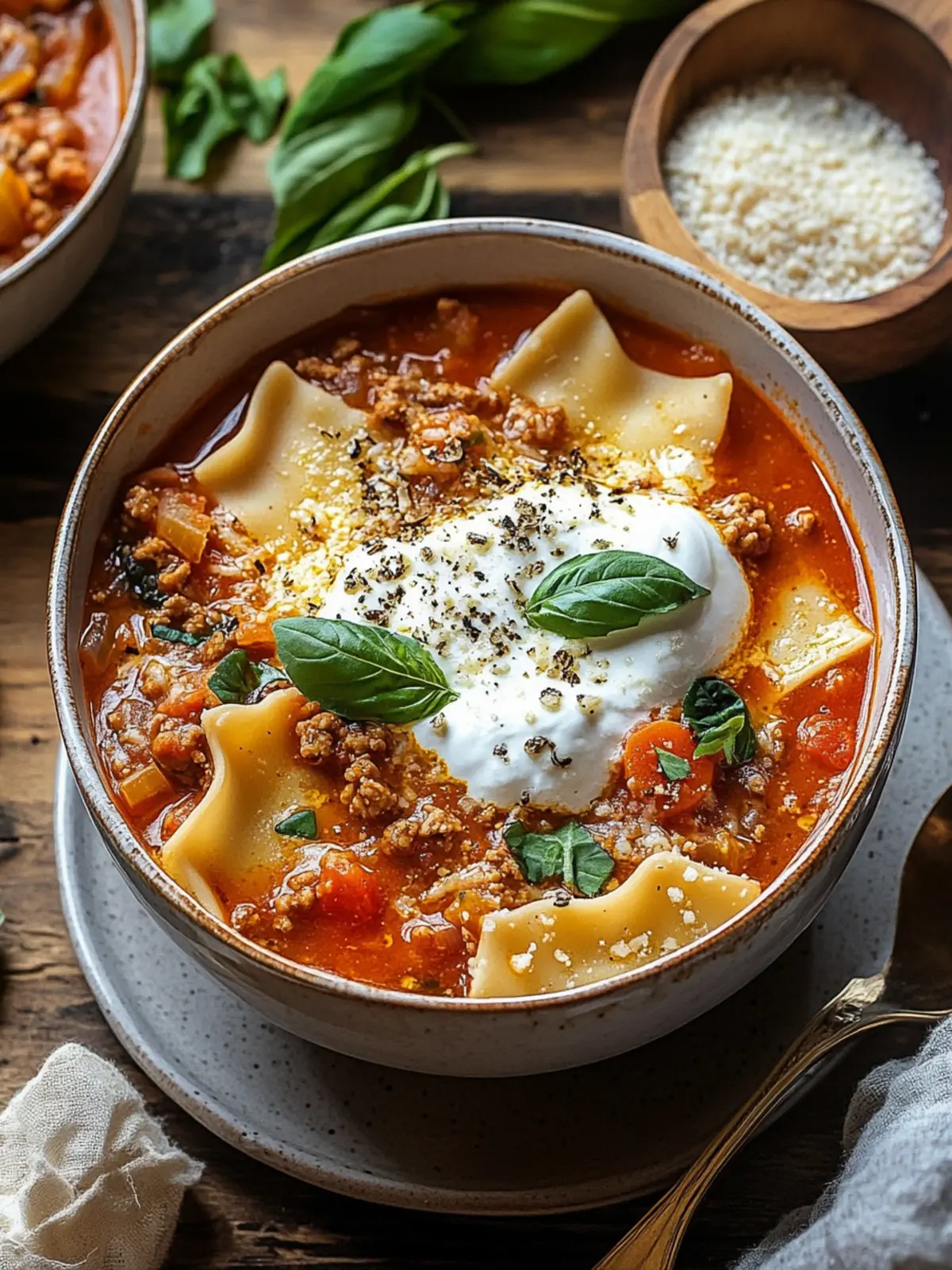 Cozy Up with Comforting Vegetarian Lasagna Soup Tonight