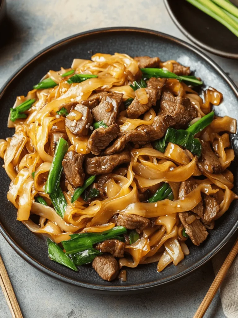Savory Chinese Beef Chow Fun: Quick Stir-Fried Noodles Magic 2 Chinese Beef Chow Fun (Stir-Fried Rice Noodles with Beef)