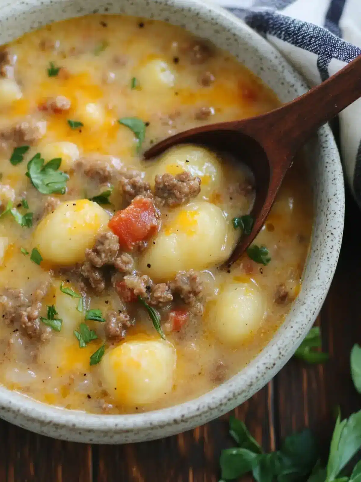 Cheeseburger Gnocchi Soup: A Cozy Twist on Dinner Time 3 Cheeseburger Gnocchi Soup
