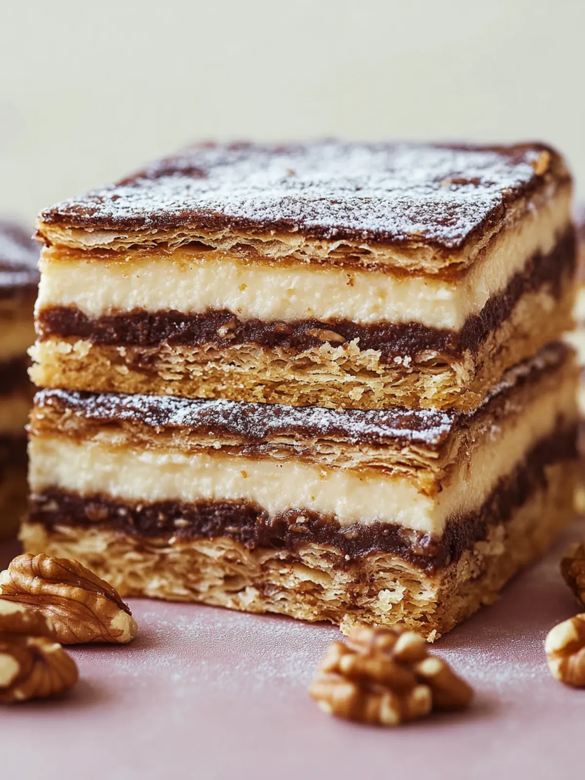 Irresistible Zserbó Szelet: Homemade Layered Walnut Bliss 3 Zserbó Szelet (Layered Walnut Pastry)