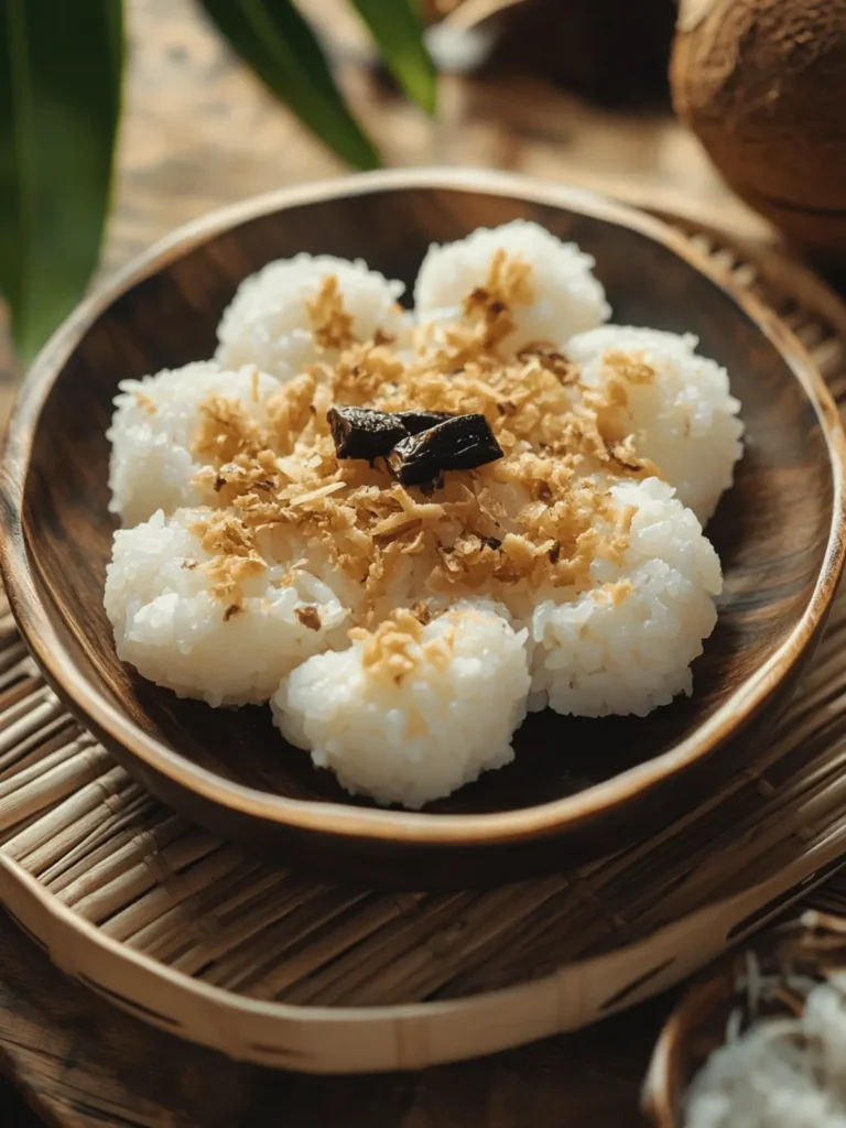 Malaysian Pulut Inti: Irresistible Sweet Rice with Coconut Bliss 3 Malaysian Pulut Inti (Sweet Rice with Coconut)