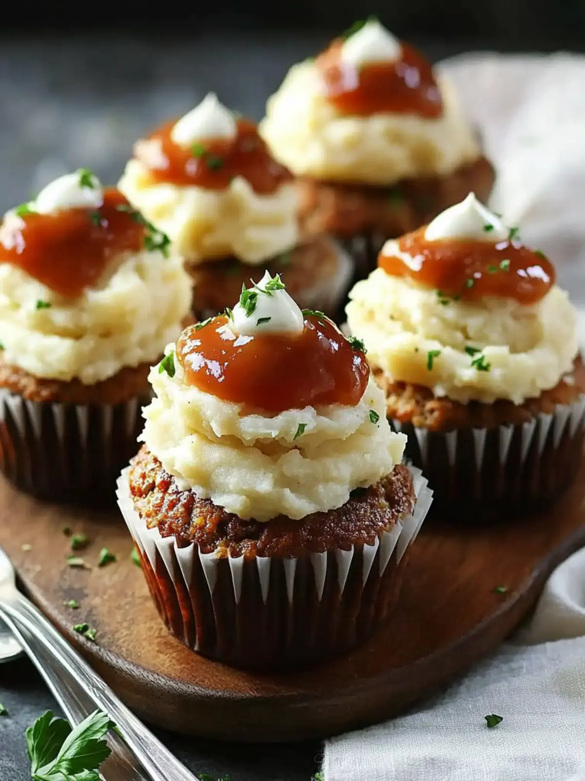 Delicious Meatloaf Cupcakes With Mashed Potato Bliss 2 Meatloaf Cupcakes With Mashed Potato