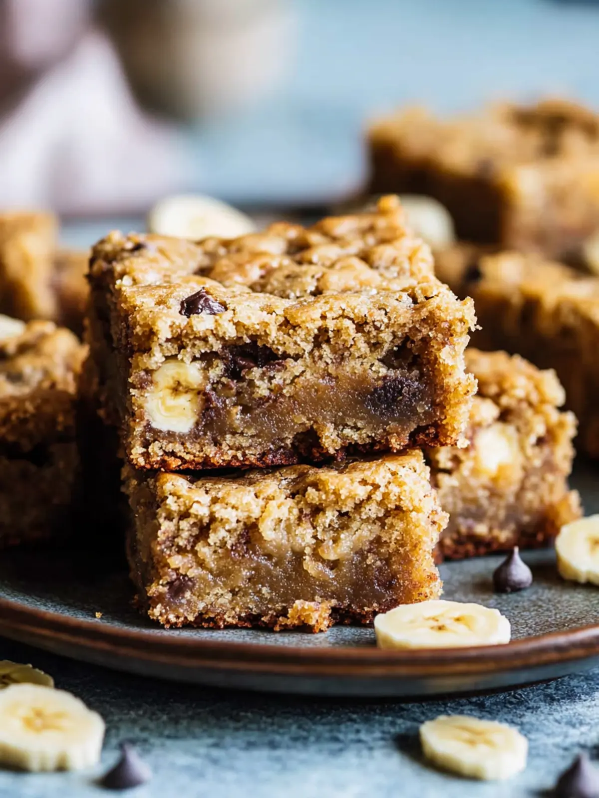 Moist Banana Bread Blondies