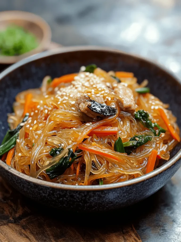 Delicious Korean Japchae: Easy Stir Fried Glass Noodles Delight 3 Korean Japchae (Stir Fried Glass Noodles)