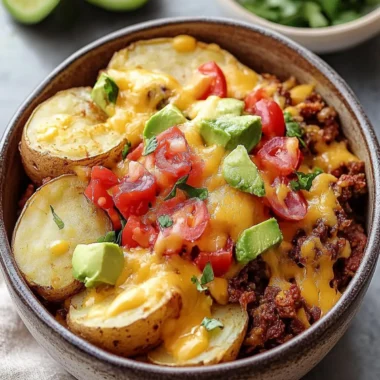Loaded Fiesta Potato Bowls: Crispy & Cheesy Dinner Bliss 10 Loaded Fiesta Potato Bowls: Crispy & Cheesy Dinner Fun