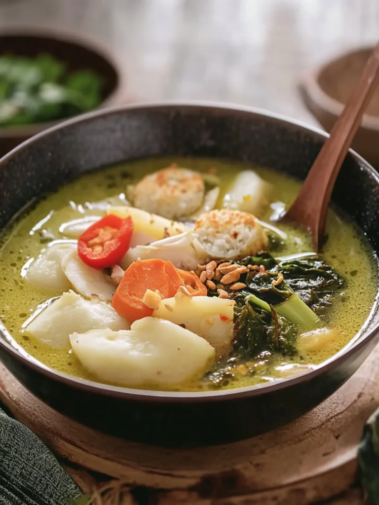 Indonesian Lontong Sayur: Delightful Vegetable Soup with Rice Cakes 4 Indonesian Lontong Sayur (Vegetable Soup with Rice Cakes)
