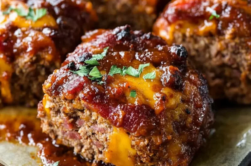 Mini BBQ Bacon Cheddar Meatloaf