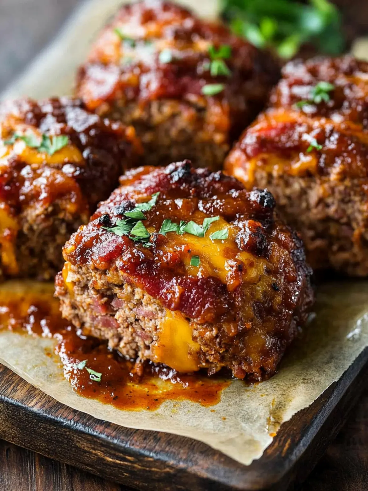 Savory Mini BBQ Bacon Cheddar Meatloaf You'll Love 5 Mini BBQ Bacon Cheddar Meatloaf