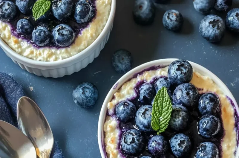 Baked Blueberry Cottage Cheese Bowls