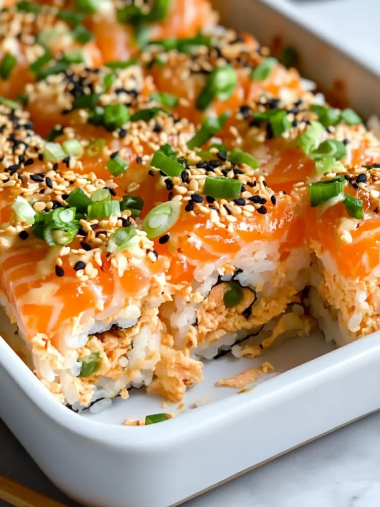 Salmon Sushi Bake