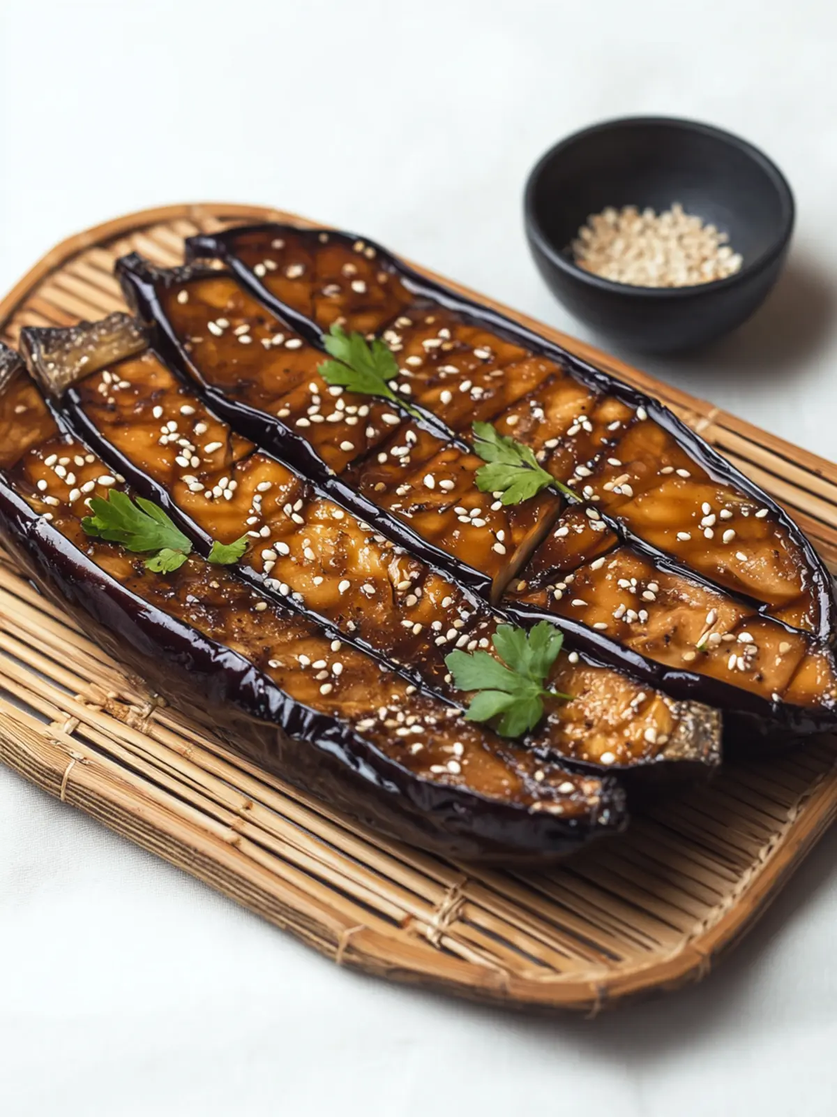 Japanese Nasu Dengaku (Miso Glazed Eggplant)