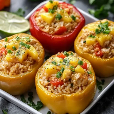 Teriyaki Pineapple Chicken and Rice Stuffed Peppers Delight 10 Teriyaki Pineapple Chicken and Rice Stuffed Peppers (Sweet & Savory)