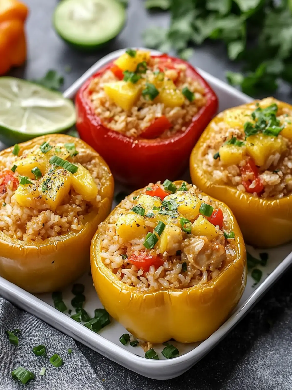 Teriyaki Pineapple Chicken and Rice Stuffed Peppers Delight 5 Teriyaki Pineapple Chicken and Rice Stuffed Peppers (Sweet & Savory)