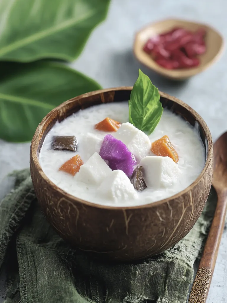 Malaysian Bubur Cha Cha (Sweet Coconut Milk Dessert)