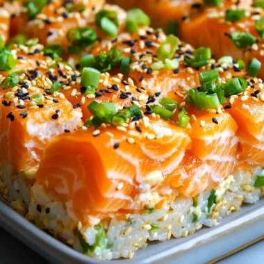 Salmon Sushi Bake