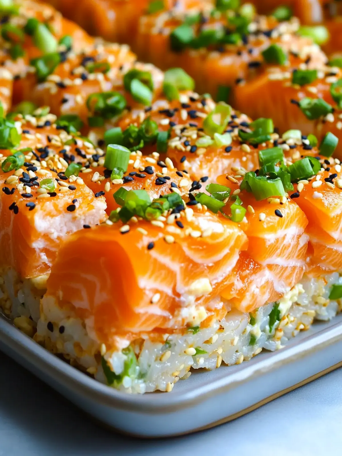 Salmon Sushi Bake