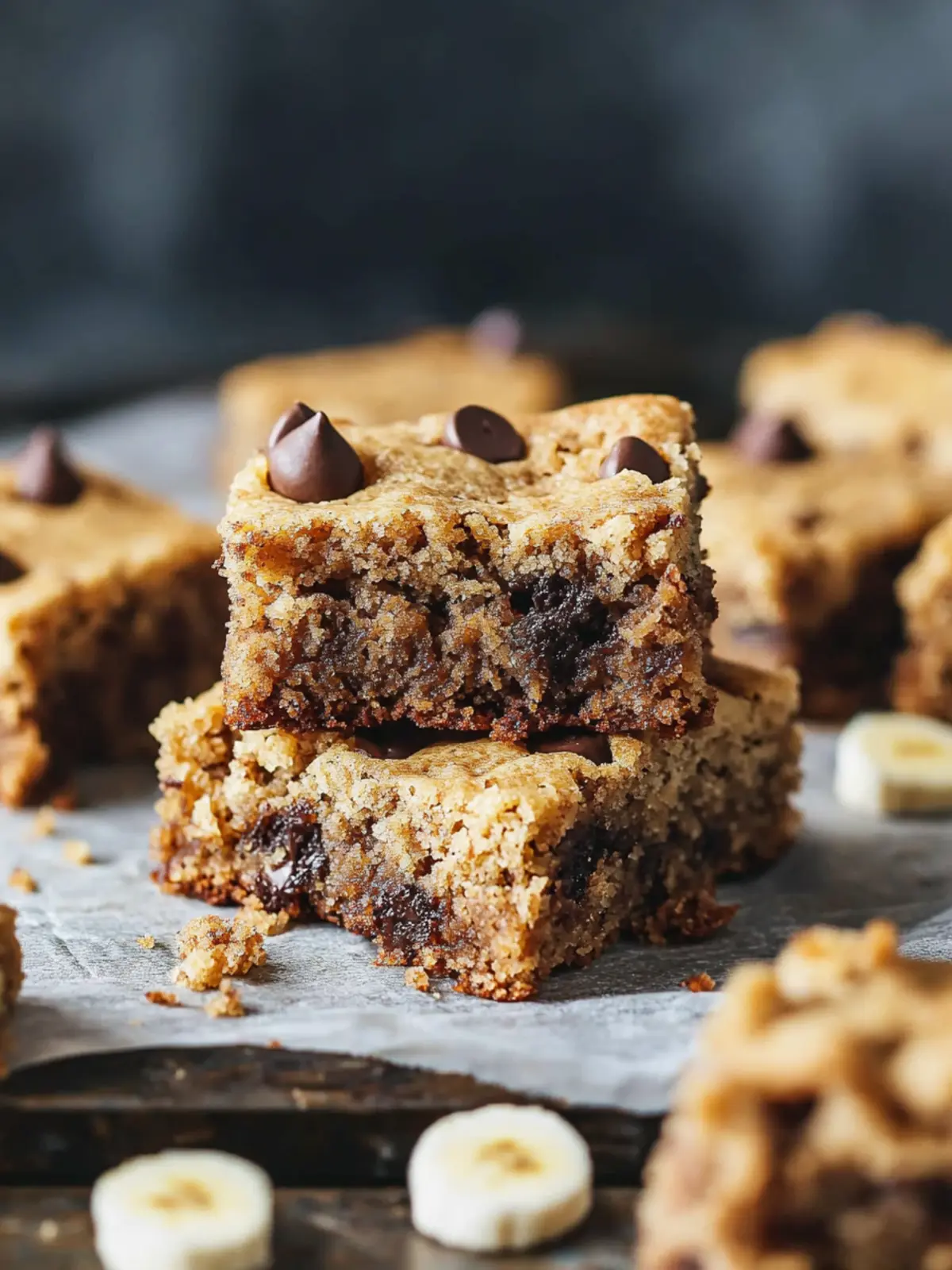 Moist Banana Bread Blondies