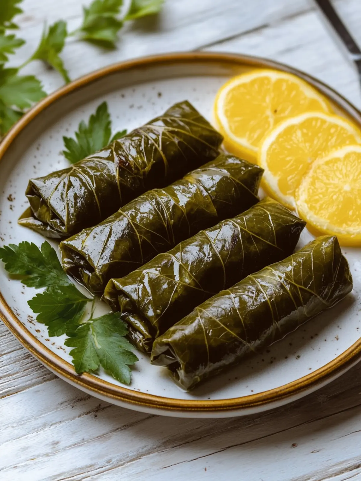 Delicious Greek Dolmades: Perfect Home-Cooked Flavor 2 Greek Dolmades (Stuffed Grape Leaves)