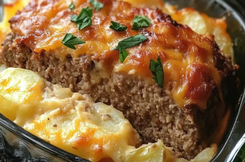 Easy Cheesy Scalloped Potatoes & Meatloaf!