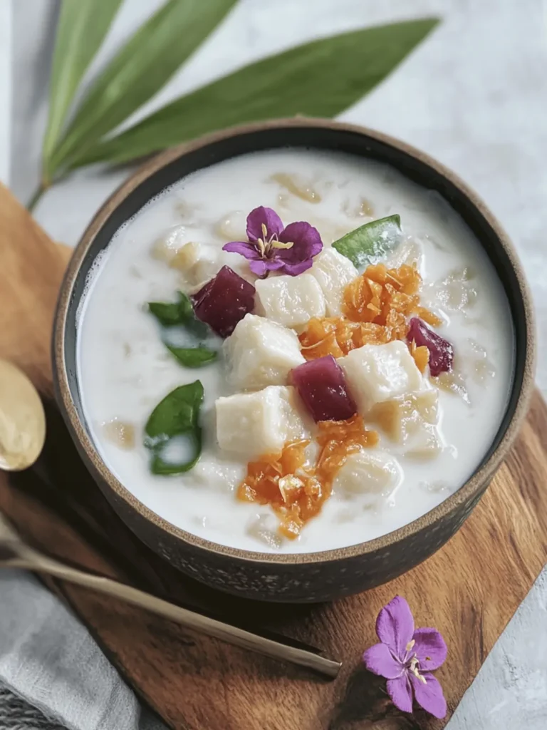 Malaysian Bubur Cha Cha (Sweet Coconut Milk Dessert)
